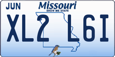 MO license plate XL2L6I