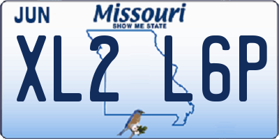 MO license plate XL2L6P