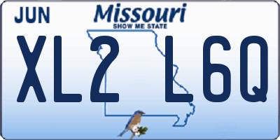 MO license plate XL2L6Q