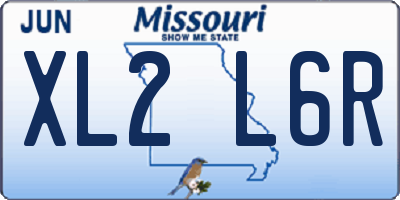 MO license plate XL2L6R