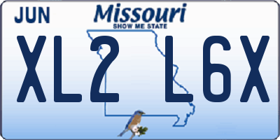 MO license plate XL2L6X