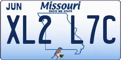 MO license plate XL2L7C