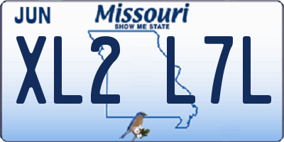 MO license plate XL2L7L