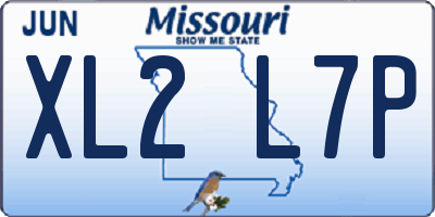 MO license plate XL2L7P