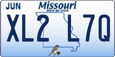 MO license plate XL2L7Q
