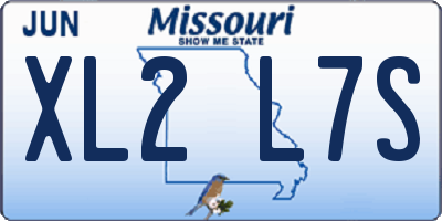 MO license plate XL2L7S