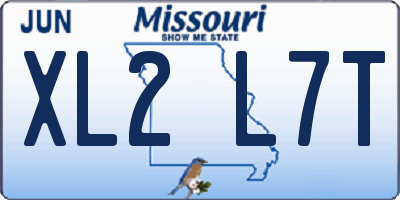 MO license plate XL2L7T