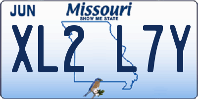 MO license plate XL2L7Y