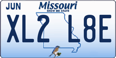 MO license plate XL2L8E