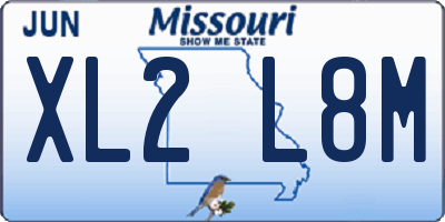 MO license plate XL2L8M