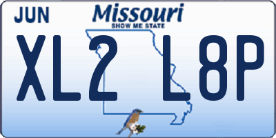 MO license plate XL2L8P