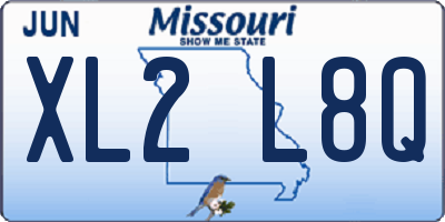 MO license plate XL2L8Q