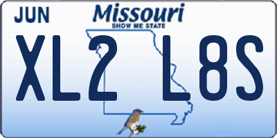 MO license plate XL2L8S