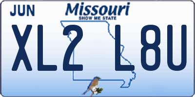 MO license plate XL2L8U