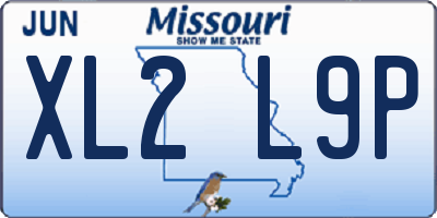 MO license plate XL2L9P