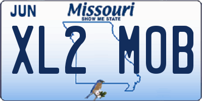 MO license plate XL2M0B