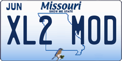 MO license plate XL2M0D