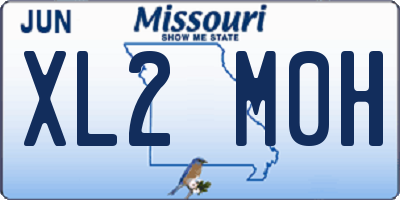 MO license plate XL2M0H