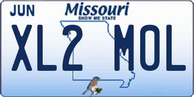 MO license plate XL2M0L