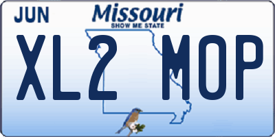 MO license plate XL2M0P