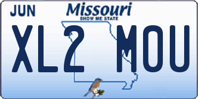 MO license plate XL2M0U
