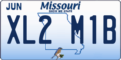 MO license plate XL2M1B