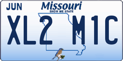 MO license plate XL2M1C