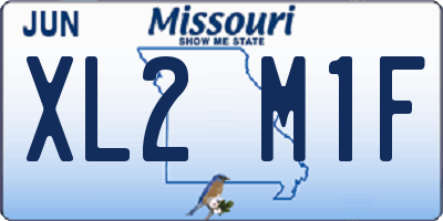 MO license plate XL2M1F