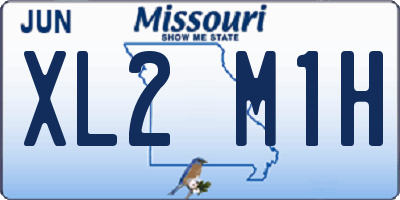 MO license plate XL2M1H