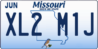 MO license plate XL2M1J