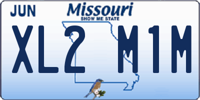 MO license plate XL2M1M