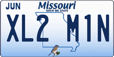 MO license plate XL2M1N