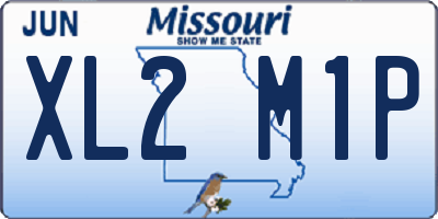 MO license plate XL2M1P