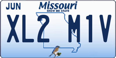 MO license plate XL2M1V
