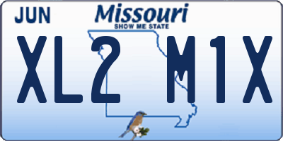 MO license plate XL2M1X