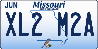 MO license plate XL2M2A
