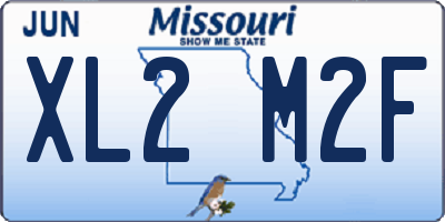 MO license plate XL2M2F
