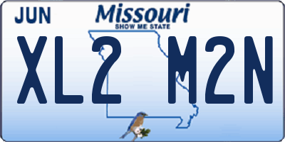 MO license plate XL2M2N