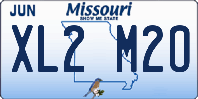 MO license plate XL2M2O