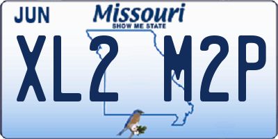 MO license plate XL2M2P