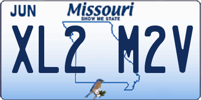 MO license plate XL2M2V