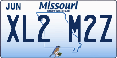 MO license plate XL2M2Z