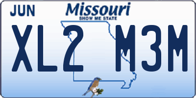 MO license plate XL2M3M