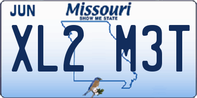 MO license plate XL2M3T
