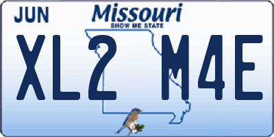 MO license plate XL2M4E