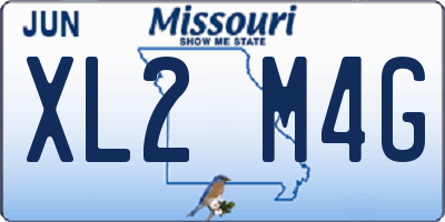 MO license plate XL2M4G