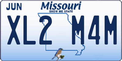 MO license plate XL2M4M