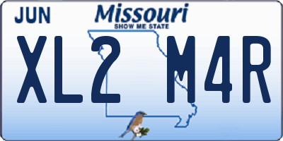 MO license plate XL2M4R