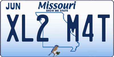 MO license plate XL2M4T