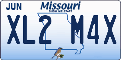 MO license plate XL2M4X
